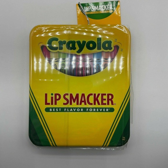 Lip Smacker Crayola 6 Piece Stackable Lip Balms w/ 2 Key Chains, New - Picture 2 of 2
